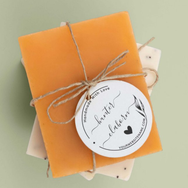 Blätter Website Individuelle Name Handmade with Li Gummistempel (Von Creator hochgeladen)