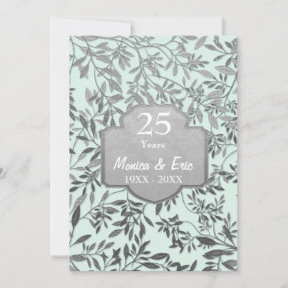 Blätter zum 25. Hochzeitstag Einladung
