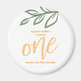 Blätter zum ersten Geburtstag Niedlich Doodle Pain Magnet