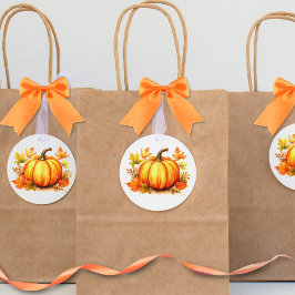 Blätter zum Herbst-Erntedank-Fallpumpen Geschenkanhänger