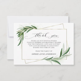 Blätter zur Feier des Fotos des Lebens im liebende Dankeskarte