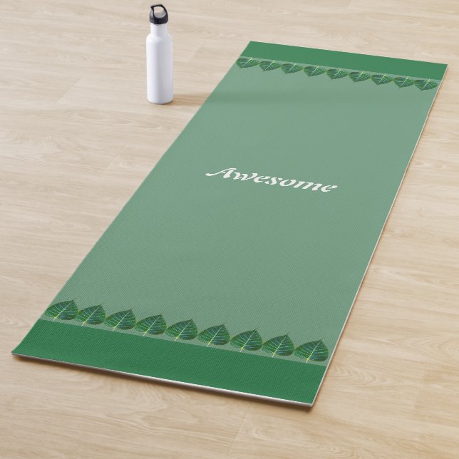 Blätter zur Pflanze auf "Green Personalisiert" Yogamatte (Beispiel)