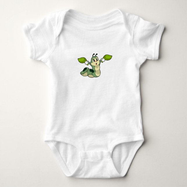 Blätter zur Raupe Baby Strampler (Vorderseite)