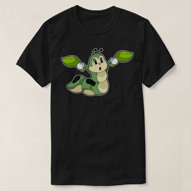 Blätter zur Raupe T-Shirt (Design vorne)