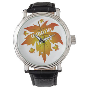 Blätter zur Stimmungstyp im Herbst Armbanduhr
