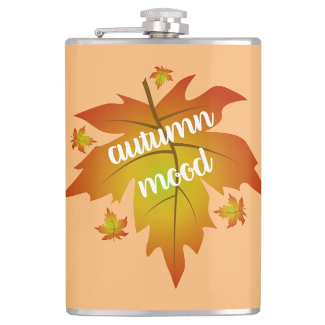 Blätter zur Stimmungstyp im Herbst Flachmann (Vorderseite)