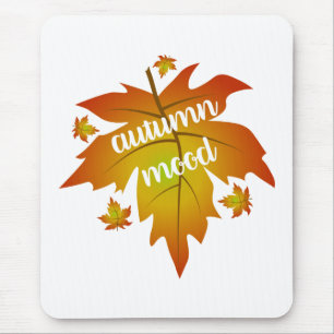 Blätter zur Stimmungstyp im Herbst Mousepad