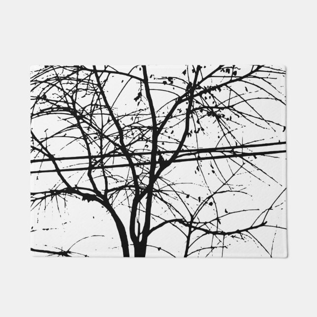 Blätter, Zweige und Power im Herbst Fußmatte (Vorderseite)