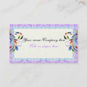 Blätterblätterblätterblätterblättern, blaue lila D Visitenkarte