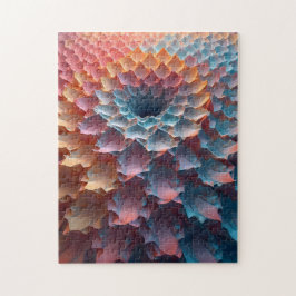 Blättermuster in Pastellfarben Puzzle