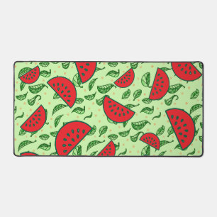 Blättermuster und Wassermelonen Schreibtischunterlage