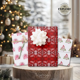 BLÄTTERSCHALTFLÄCHEN GESCHENKPAPIER SET