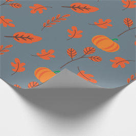 Blätterteig Herbst Nahtloses Wrapping Papier mit P Geschenkpapier