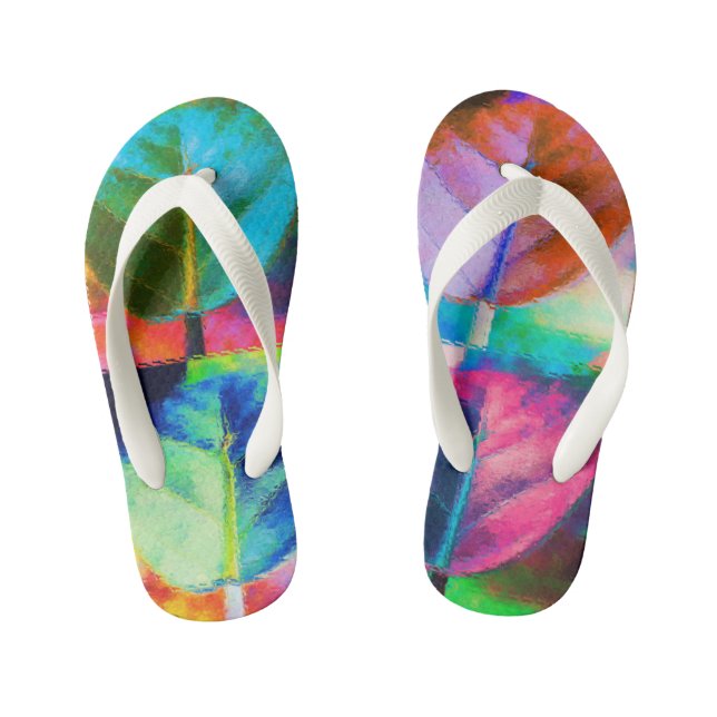 Blattfarben Kinderbadesandalen (Fußbett)