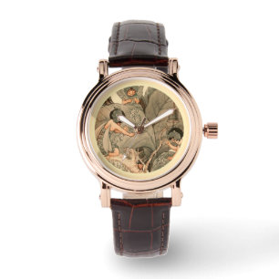 Blattfeen reparieren Blätter Armbanduhr