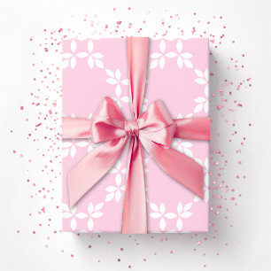 Blattgitter in Rosa Geschenkpapier