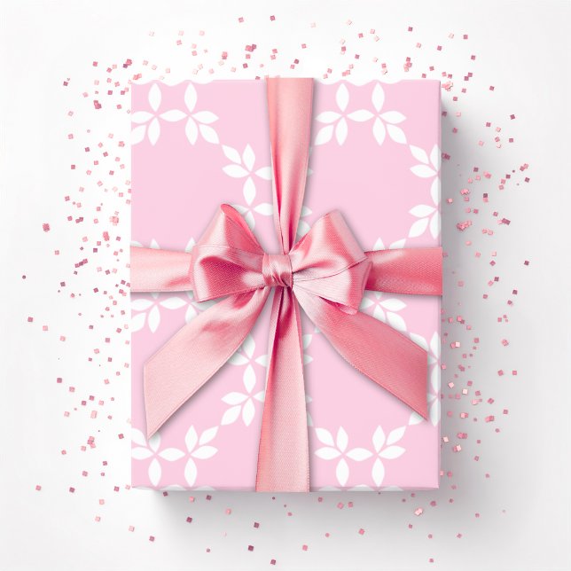 Blattgitter in Rosa Geschenkpapier (Von Creator hochgeladen)