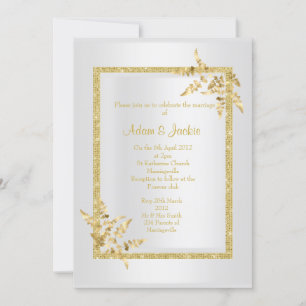 Blattgold ELEGANT CLASSY WEDING Einladung