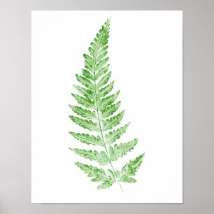 Blattgrüne Aquarellfarbe Poster