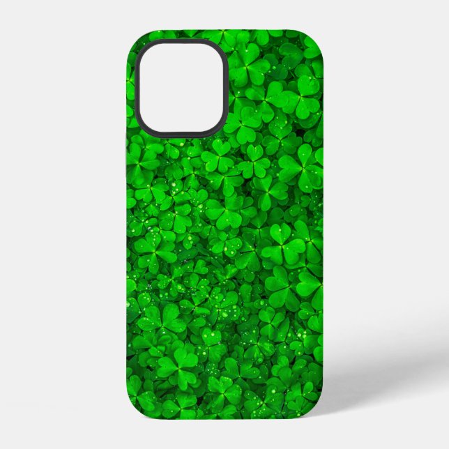 Blattklee grüne Kleeblatt iPhone Hülle (Rückseite)