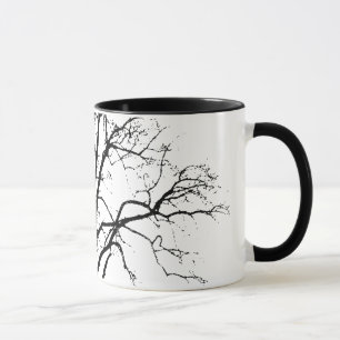 Blattloser Baum in der Winter-Silhouette Tasse