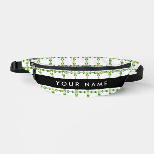 Blattmuster, grüne Blätter, Ihr Name Bauchtasche