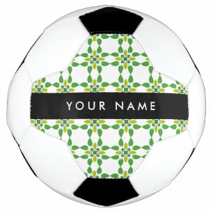Blattmuster, grüne Blätter, Ihr Name Fußball