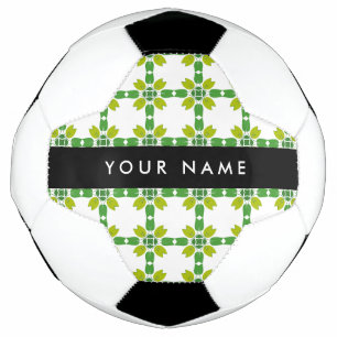 Blattmuster, grüne Blätter, Ihr Name Fußball