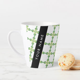 Blattmuster, grüne Blätter, Ihr Name Milchtasse