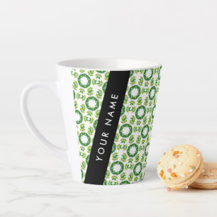 Blattmuster, grüne Blätter, Ihr Name Milchtasse