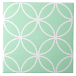 Blattmuster in grün und weiß fliese