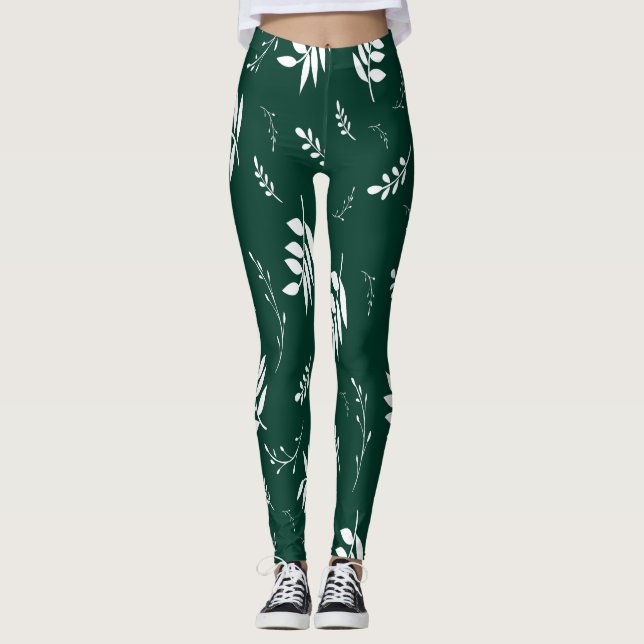 Blattmuster Leggings (Vorderseite)