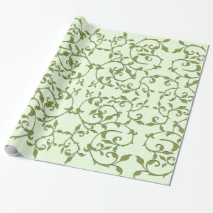 Blattmuster mit Olivenblättern Geschenkpapier
