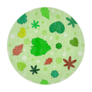 Blattmuster mit verschiedenen Formen und Farben Schneidebrett