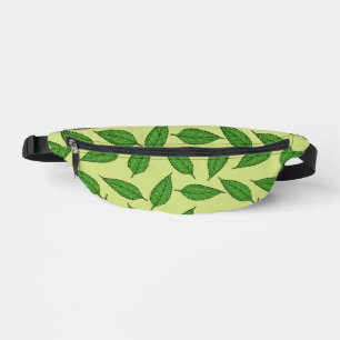 Blattmuster, Muster aus Blättern, Frühlingsblätter Bauchtasche