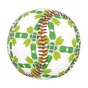 Blattmuster, Muster aus Blättern, grüne Blätter Baseball