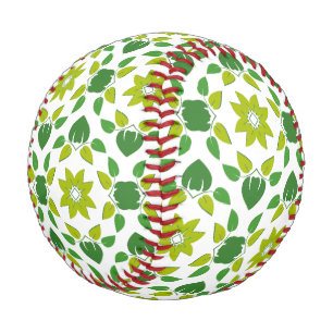Blattmuster, Muster aus Blättern, grüne Blätter Baseball