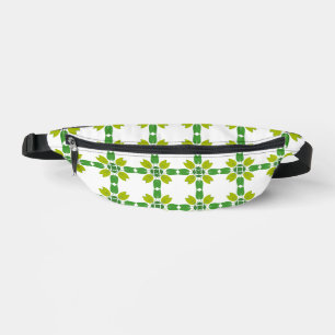Blattmuster, Muster aus Blättern, grüne Blätter Bauchtasche