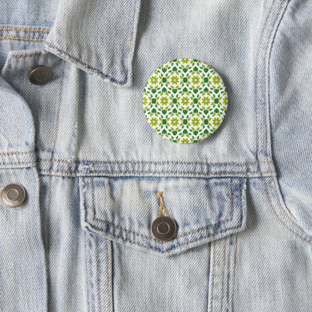 Blattmuster, Muster aus Blättern, grüne Blätter Button (Beispiel)