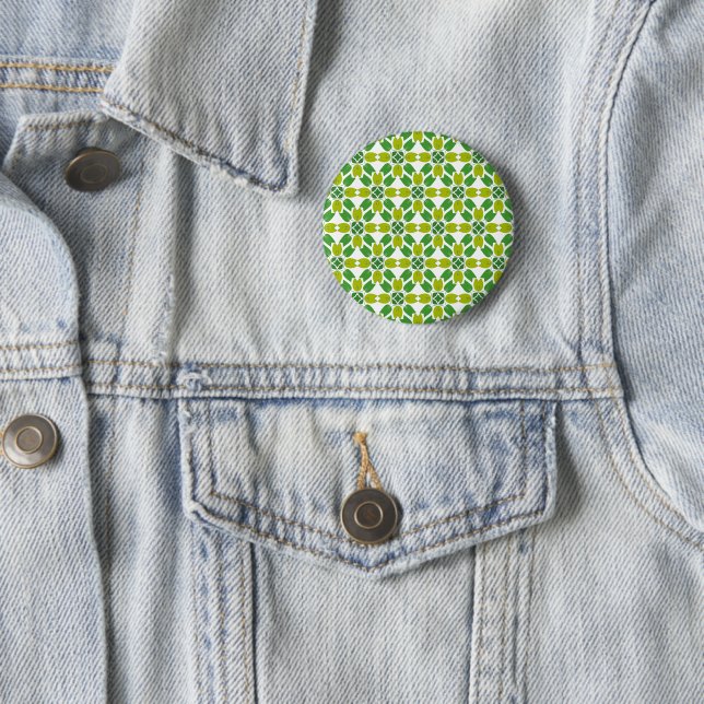 Blattmuster, Muster aus Blättern, grüne Blätter Button (Beispiel)