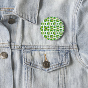 Blattmuster, Muster aus Blättern, grüne Blätter Button