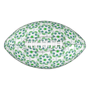 Blattmuster, Muster aus Blättern, grüne Blätter Football