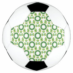 Blattmuster, Muster aus Blättern, grüne Blätter Fußball