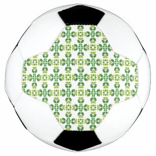 Blattmuster, Muster aus Blättern, grüne Blätter Fußball