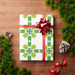 Blattmuster, Muster aus Blättern, grüne Blätter Geschenkpapier