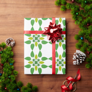 Blattmuster, Muster aus Blättern, grüne Blätter Geschenkpapier