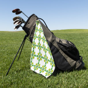 Blattmuster, Muster aus Blättern, grüne Blätter Golfhandtuch