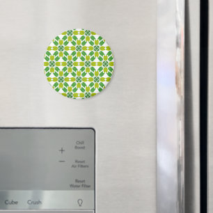 Blattmuster, Muster aus Blättern, grüne Blätter Magnet