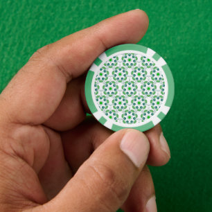 Blattmuster, Muster aus Blättern, grüne Blätter Pokerchips