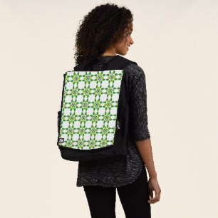 Blattmuster, Muster aus Blättern, grüne Blätter Rucksack